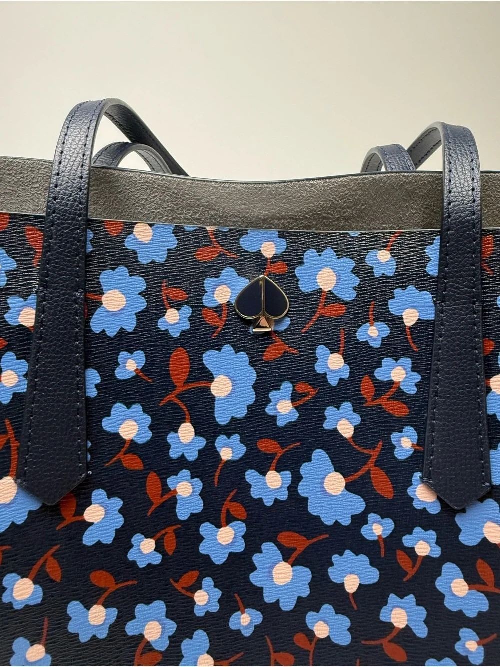 Kate Spade Blue Floral Print Tote Bag - Sleek Everyday Carry